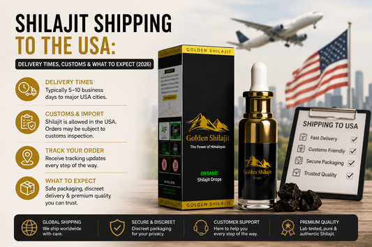 Shilajit shipping to USA delivery times customs clearance and import guide for American buyers 2026